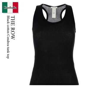 �y���ʌ���E�݌Ɍ���E�����ҏ����I�z �U�E���E / The Row Black Cotton Cendrea Tank Top / 10977 K776 / 10977 K776 BLK / 10977K776 / 10977K776 BLK / 10977K776BLK / �^���N�g�b�v