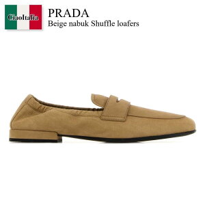�y���ʌ���E�݌Ɍ���E�����ҏ����I�z �v���_ / Prada Beige Nabuk Shuffle Loafers / 1D051O F0F24 / 1D051O F010037 F0F24 / 1D051OF010037 / 1D051OF010037 F0F24 / 1D051OF010037F0F24 / ���[�t�@�[�E�I�b�N�X�t�H�[�h