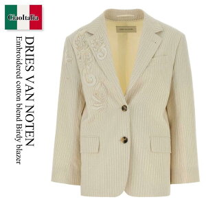 �y���ʌ���E�݌Ɍ���E�����ҏ����I�z �h���X ���@�� �m�b�e�� / Dries Van Noten Embroidered Cotton Blend Birdy Blazer / 2610104233360 / 2610104233360 005 / 2610104233360005 / �W���P�b�g