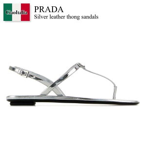 �y���ʌ���E�݌Ɍ���E�����ҏ����I�z �v���_ / Prada Silver Leather Thong Sandals / 1Y395O F0118 / 1Y395O F0053AU1 F0118 / 1Y395OF0053AU1 / 1Y395OF0053AU1 F0118 / 1Y395OF0053AU1F0118 / �T���_���E�~���[��