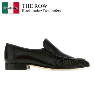 �y���ʌ���E�݌Ɍ���E�����ҏ����I�z �U�E���E / The Row Black Leather Two Loafers / F1923 SN60 / F1923 SN60 BLK / F1923SN60 / F1923SN60 BLK / F1923SN60BLK / ���[�t�@�[�E�I�b�N�X�t�H�[�h