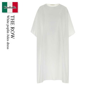 �y���ʌ���E�݌Ɍ���E�����ҏ����I�z �U�E���E / The Row White Poplin Jules Dress / 11200 W4280 / 11200 W4280 WHT / 11200W4280 / 11200W4280 WHT / 11200W4280WHT / �����s�[�X