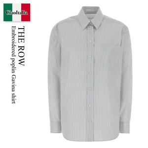 �y���ʌ���E�݌Ɍ���E�����ҏ����I�z �U�E���E / The Row Embroidered Poplin Gavina Shirt / 10477 W4591 / 10477 W4591 WBS / 10477W4591 / 10477W4591 WBS / 10477W4591WBS / �u���E�X�E�V���c