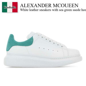�y���ʌ���E�݌Ɍ���E�����ҏ����I�z �A���L�T���_�[�E�}�b�N�C�[�� / Alexander Mcqueen White Leather Sneakers With Sea Green Sued / 553770 WIAJV / 553770 WIAJV 9399 / 553770WIAJV / 553770WIAJV 9399 / 553770WIAJV9399 / �X�j