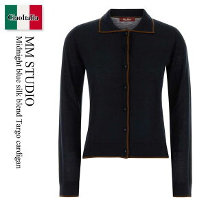 �y���ʌ���E�݌Ɍ���E�����ҏ����I�z �}�b�N�X�}�[�� / Mm Studio Midnight Blue Silk Blend Targo Cardigan / 262634 014 / 262634 6011600 014 / 2626346011600 / 2626346011600 014 / 2626346011600014 / �J�[�f�B�K��