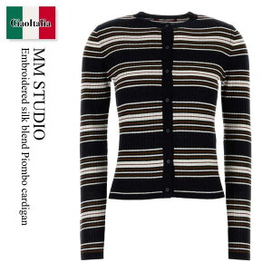 �y���ʌ���E�݌Ɍ���E�����ҏ����I�z �}�b�N�X�}�[�� / Mm Studio Embroidered Silk Blend Piombo Cardigan / 262634 001 / 262634 6021600 001 / 2626346021600 / 2626346021600 001 / 2626346021600001 / �J�[�f�B�K��