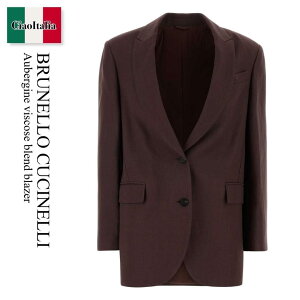 �y���ʌ���E�݌Ɍ���E�����ҏ����I�z �u���l���N�`�l�� / Brunello Cucinelli Aubergine Viscose Blend Blazer / MH1267291 / MH1267291 C9275 / MH1267291C9275 / �W���P�b�g