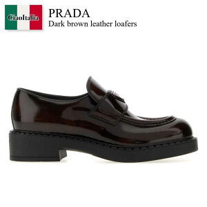 �y���ʌ���E�݌Ɍ���E�����ҏ����I�z �v���_ / Prada Dark Brown Leather Loafers / 1D246M F0038 / 1D246M FG050X6O F0038 / 1D246MFG050X6O / 1D246MFG050X6O F0038 / 1D246MFG050X6OF0038 / ���[�t�@�[�E�I�b�N�X�t�H�[�h