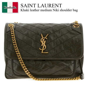�y���ʌ���E�݌Ɍ���E�����ҏ����I�z �T�����[���� / ���΂� / �J�o�� / Saint Laurent Khaki Leather Medium Niki Shoulder Bag / 633184 0EN07 / 633184 0EN07 3212 / 6331840EN07 / 6331840EN07 3212 / 6331840EN073212 / �V�����_�[