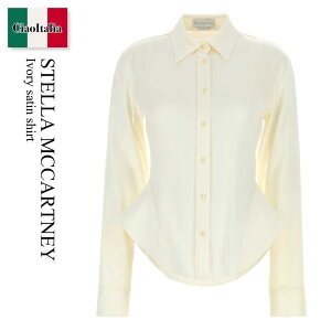 �y���ʌ���E�݌Ɍ���E�����ҏ����I�z �X�e���E�}�b�J�[�g�j�[ / Stella Mccartney Ivory Satin Shirt / 620208 3FU302 / 620208 3FU302 9200 / 6202083FU302 / 6202083FU302 9200 / 6202083FU3029200 / �u���E�X�E�V���c