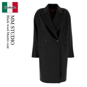 �y���ʌ���E�݌Ɍ���E�����ҏ����I�z �}�b�N�X�}�[�� / Mm Studio Black Wool Mastro Coat / 262601 013 / 262601 6071600 013 / 2626016071600 / 2626016071600 013 / 2626016071600013 / �R�[�g