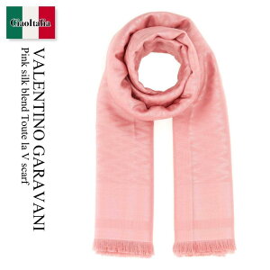 �y���ʌ���E�݌Ɍ���E�����ҏ����I�z �o�����`�m / Valentino Garavani Pink Silk Blend Toute La V Scarf / 9W2EB104HKS / 9W2EB104HKS BTQ / 9W2EB104HKSBTQ / �}�t���[�E�X�g�[��