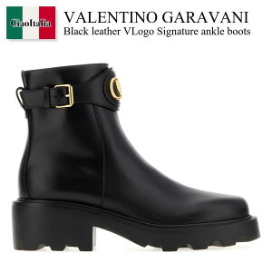 �y���ʌ���E�݌Ɍ���E�����ҏ����I�z �o�����`�m / Valentino Garavani Black Leather Vlogo Signature Ankle Boots / 9W2S0MT5BEK / 9W2S0MT5BEK 0NO / 9W2S0MT5BEK0NO / �V���[�g�u�[�c�E�u�[�e�B