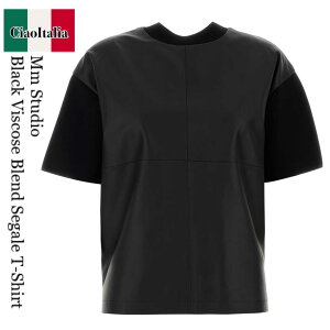 �y���ʌ���E�݌Ɍ���E�����ҏ����I�z �}�b�N�X�}�[�� / Mm Studio Black Viscose Blend Segale T-Shirt / 262636 003 / 262636 6121600 003 / 2626366121600 / 2626366121600 003 / 2626366121600003 / T�V���c�E�J�b�g�\�[