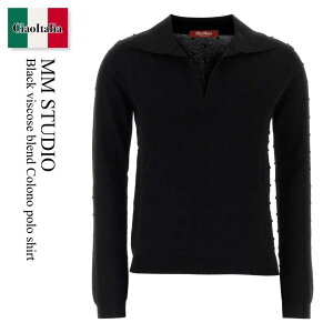 �y���ʌ���E�݌Ɍ���E�����ҏ����I�z �}�b�N�X�}�[�� / Mm Studio Black Viscose Blend Colono Polo Shirt / 262636 003 / 262636 6021600 003 / 2626366021600 / 2626366021600 003 / 2626366021600003 / �|���V���c