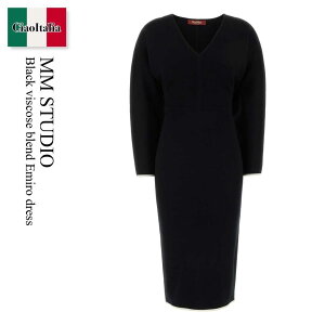 �y���ʌ���E�݌Ɍ���E�����ҏ����I�z �}�b�N�X�}�[�� / Mm Studio Black Viscose Blend Emiro Dress / 262632 007 / 262632 6011600 007 / 2626326011600 / 2626326011600 007 / 2626326011600007 / �����s�[�X