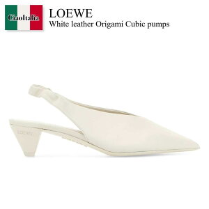 �y���ʌ���E�݌Ɍ���E�����ҏ����I�z ���G�x / Loewe White Leather Origami Cubic Pumps / L815S01XA9 / L815S01XA9 WHITE / L815S01XA9WHITE / �p���v�X