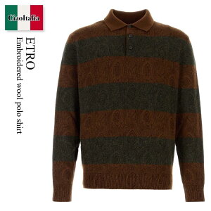 �y���ʌ���E�݌Ɍ���E�����ҏ����I�z �G�g�� / Etro Embroidered Wool Polo Shirt / MRKF0 028AK1CV / MRKF0 028AK1CV V4026 / MRKF0028AK1CV / MRKF0028AK1CV V4026 / MRKF0028AK1CVV4026 / �|���V���c