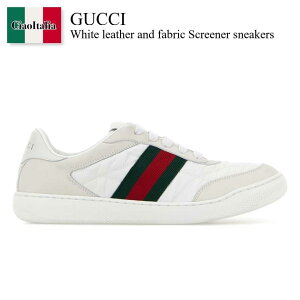 �y���ʌ���E�݌Ɍ���E�����ҏ����I�z �O�b�` / Gucci White Leather And Fabric Screener Sneakers / A0070R FAGIV / A0070R FAGIV 9078 / A0070RFAGIV / A0070RFAGIV 9078 / A0070RFAGIV9078 / �X�j�[�J�[