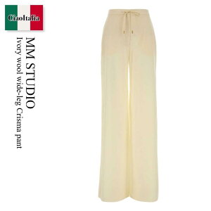 �y���ʌ���E�݌Ɍ���E�����ҏ����I�z �}�b�N�X�}�[�� / Mm Studio Ivory Wool Wide-Leg Crisma Pant / 262613 014 / 262613 6031600 014 / 2626136031600 / 2626136031600 014 / 2626136031600014 / �p���c