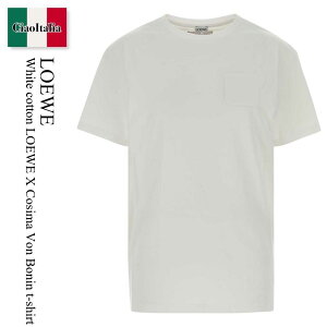 �y���ʌ���E�݌Ɍ���E�����ҏ����I�z ���G�x / Loewe White Cotton Loewe X Cosima Von Bonin T-Shirt / S540Y22XAC / S540Y22XAC WHITE / S540Y22XACWHITE / T�V���c�E�J�b�g�\�[