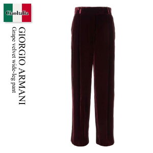 �y���ʌ���E�݌Ɍ���E�����ҏ����I�z �W�����W�I �A���}�[�j / Giorgio Armani Grape Velvet Wide-Leg Pant / GW00381 1TE10831 / GW00381 1TE10831 UA312 / GW003811TE10831 / GW003811TE10831 UA312 / GW003811TE10831UA312 / �p���c