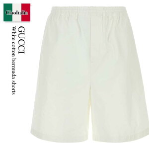 �y���ʌ���E�݌Ɍ���E�����ҏ����I�z �O�b�` / Gucci White Cotton Bermuda Shorts / 871784 ZAUW7 / 871784 ZAUW7 9000 / 871784ZAUW7 / 871784ZAUW7 9000 / 871784ZAUW79000 / �n�[�t�E�V���[�g�p���c
