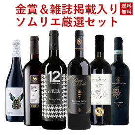 ソムリエ 厳選 赤ワイン 6本セット 飲み比べ ワイン ワインセット イタリアワイン ベルリンワイントロフィー サクラアワード 金賞入り ルカマローニ 高評価 雑誌掲載入り〈送料無料〉750ml×6本 チャオセレクト