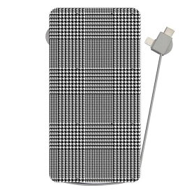 Ciara シアラ モバイルバッテリー かわいい おしゃれ 人気 女子 ブランド iPhone アイフォン スマホ 充電器 Qi おくだけ コンパクト 持ち運び 大容量 USB 5000mAh Qi対応モバイルバッテリー グレンチェック