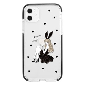 BLACKBUNNY クッションバンパーケース Ciara ケース 【公式】iPhone13 ケース 13PRO 13mini 13ProMax 12 12PRO 12ProMax 12mini SE第2世代 11 11Pro 11ProMax XS XR XSMAX 8 7 Plus スマホケース スマホ かわいい 女子 おしゃれ クリア ハート 耐衝撃 薄い 軽い