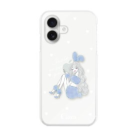 iPhoneケース ハイブリッド クリアケース ブルーバニー
