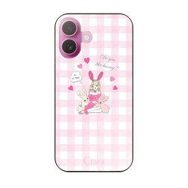 iPhoneケース ガラス 強化ガラスケース バニーアンドガール