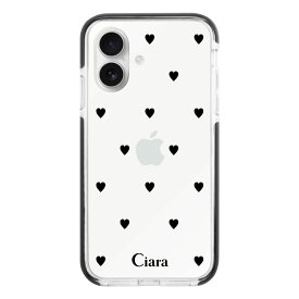 iPhoneケース クッションバンパー 耐衝撃クリアケース スウィートハート
