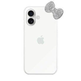iPhoneケース ラインストーンリボン TPUクリア プティ