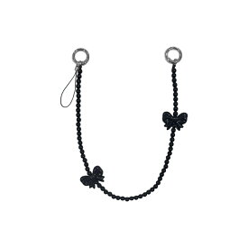 ショートストラップ ストラップ リボンビーズ3WAYショートストラップ