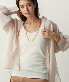 【Sans Souci 34+】レディース 長袖シャツ 春夏 シアー ボリューム袖 シャツ 冷房対策 羽織シャツ シンプル 透け感 サンスーシー サンヨンプラス