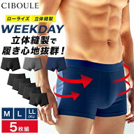 【クーポン利用で1枚525円⇒7/12 0:00～7/18 23:59】ボクサーパンツ メンズ 5枚 セット 前閉じ ローライ…