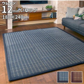 ウレタン入り い草 ラグ シンプル 180×240cm 折りたたみ コンパクト収納 い草 ラグマット 3帖 3畳 180×240 お洒落 おしゃれ 天然素材 カーペット マット 抗菌 防臭 夏用 正方形 防カビ 和柄 和モダン ウレタン い草ラグ 無地 モダン 長方形