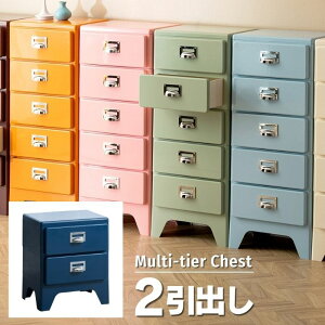 2杯 引出し マルチ チェスト 幅39.5 奥行31 高さ48 デザイン チェスト 2段 引き出し 小引き出し スリム ローチェスト サイドチェスト 多段チェスト 書類チェスト 収納 隙間収納 衣類収納 文房具