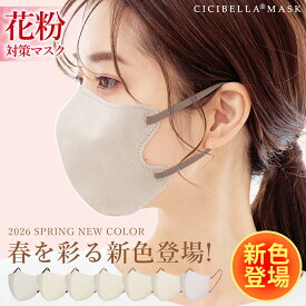 【新色】＼今だけ！クーポンで最安660円／3Dマスク 小顔マスク 立体マスク バイカラーマスク 不織布マスク カラー カラーマスク プリーツ 肌に優しい 大きめ 小さめ くちばし マスク 小顔 耳が痛くならない 20枚 10枚*2 cicibella シシベラ 冷感マスク