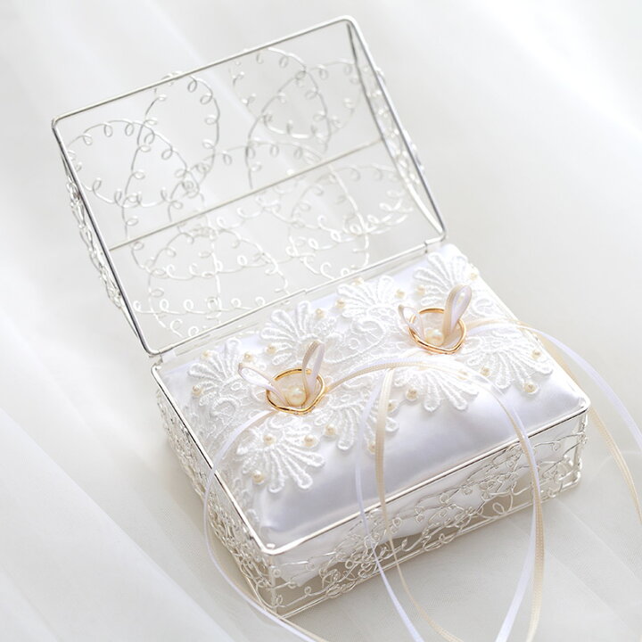 楽天市場 リングピロー カノングランデ ウェディング カゴ 人気 シンプル ギフト 完成品 送料無料 結婚式 ブライダル シエル 楽天市場店