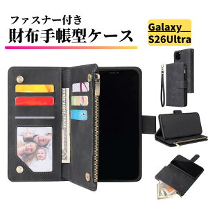 Galaxy S26 Ultra �P�[�X �蒠�^ �����z ���U�[ �J�[�h�P�[�X �W�b�v�t�@�X�i�[���[�t �X�}�z�P�[�X �蒠 �T���X�� �M�����N�V�[ Galaxy S26Ultra SC-53G SCG37 �u���b�N