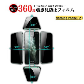 Nothing Phone 2 360度 覗き見防止 ガラスフィルム 保護フィルム 強化ガラス フィルム ガラス Nothing Phone (2) 6.7インチ A065 ナッシングフォン 2