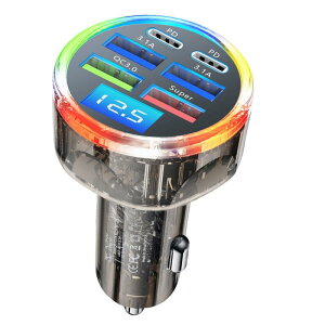 BUITFOU �ԍڏ[�d�� USB�J�[�`���[�W���[ �Ԃ̓d������ 6 USB�|�[SCP/QC3.0  PD�Ή� �����[�d�� 3.1A �[�d�A�_�v�^�[ ���|�[�g�Ή� iPhone/iPad/Galaxy/Xperia ���̑�Android�e��Ή�