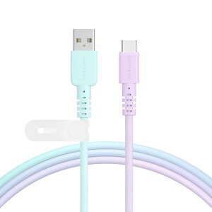 MOTTERU (���b�e��) USB-A to USB-C �O���f�[�V�����P�[�u�� �[�d �f�[�^�]�� ���炩�����܂Ȃ� �f���ɋ��� Quick Charge3.0 iPhone16 Android �X�}�[�g�t�H�� �Ή� �V���R���P�[�u���o���h �t�� 1