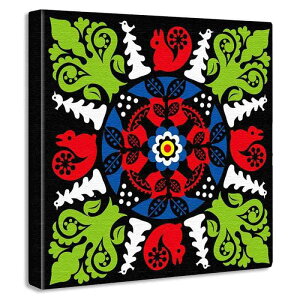 �k�� �A�� �A�[�g�p�l�� 57cm × 57cm L�T�C�Y ���{�� �|�X�^�[ ������� �C���e���A �͗l�ւ� ���r���O ���� �� �J���t�� �|�b�v �t�@�u���b�N�p�l�� kpr-0032-L