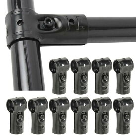 NTY メタルジョイント ブラック Φ28mm用 (イレクターメタルジョイントのHJ-1と互換性あり) 組立て パイプ ラック T字 3方向 ジョイント NTY-1B 10個セット