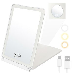 ANWALE ��㋾ ����3���F�ؑ� �� ��� ���D�~���[ �苾 led���C�N �܂肽���� �g�勾 3�{ ���~���[ �^�b�`�� ���i�K�̖��邳���� �p�x���� ���[�y �R���p�N�g