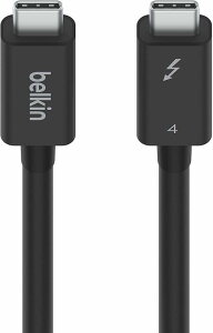 Belkin USB-C�P�[�u�� Thunderbolt 4/USB4 100W 40Gbps�����f�[�^�]�� 8K�Ή� M1 MacBook/iPad Pro/iMac/EVO Windows�Ή� �C���e���F�� USB-IF�F��