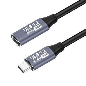 USB Type-C �����P�[�u�� �^�C�vc �����R�[�h �y20Gbps�f�[�^�]�� 240W�}���[�d�z USB3.2 Gen2�W�� PD3.1�Ή� �m�[�g�p�\�R���A�^�u���b�g�A�X�}�[�g�t�H����USB C�@��Ή�